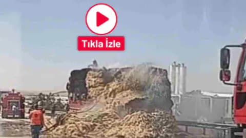 Gaziantep'te Korkutan Tır Yangını: Saman Balyaları Alev Alev Yandı Gaziantep'te Korkutan Tır Yangını: Saman Balyaları Alev Alev Yandı