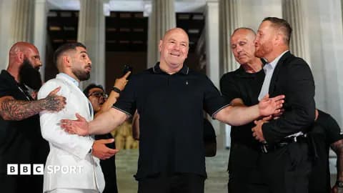 Beyaz Saray'da Tarihi İlk: UFC Freedom 250 Öncesi Topuria ve Gaethje Gerildi Beyaz Saray'da Tarihi İlk: UFC Freedom 250 Öncesi Topuria ve Gaethje Gerildi