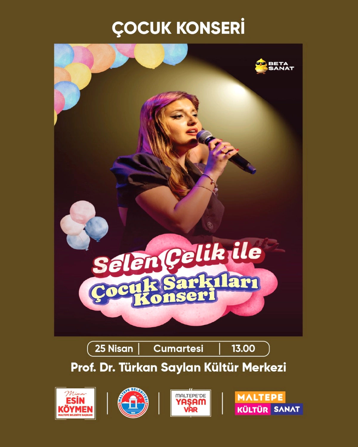 Maltepe'de Yarın: Çocuklar İçin Ücretsiz Selen Çelik Konseri