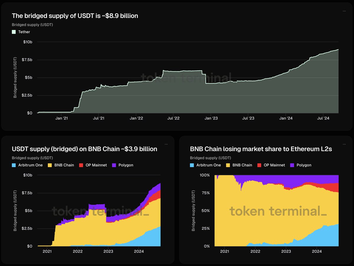 Tether (USDT) Token'ı Ethereum'un İkinci Katman Çözümlerinde Hızla Büyüyor