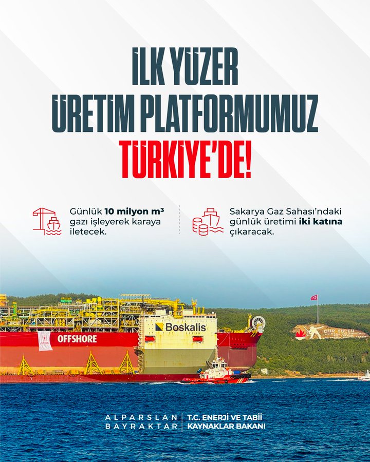 Yeni Yüzer Üretim Platformu Çanakkale'ye Ulaştı