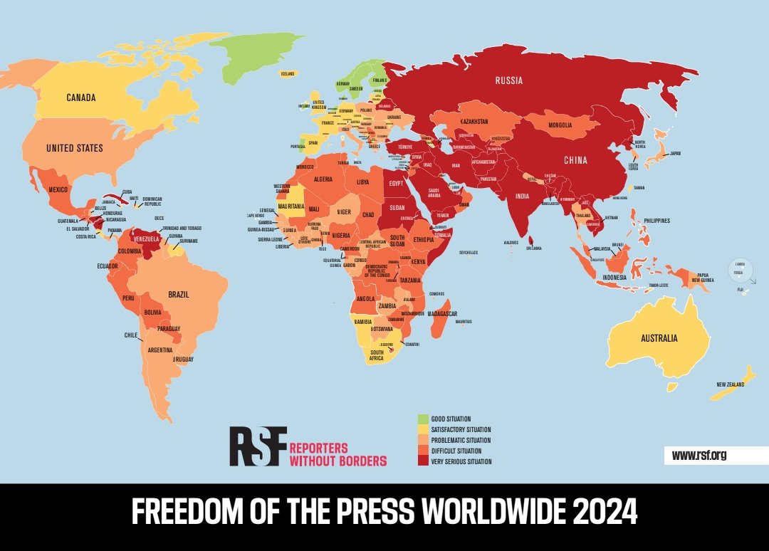 Dünya Basın Özgürlüğü İndeksi 2024 Yayımlandı